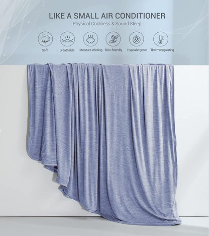 Cooling Blanket for Hot Sleepers King Size, Q-Max>0.5 Arc-Chill Cooling Blanket with Double-Sided Design, Japanese Cooling Fiber Absorbs Body Heat, Soft Cold Blanket for Sleeping Summer