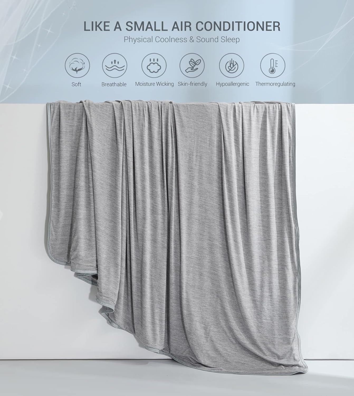 Cooling Blanket for Hot Sleepers Twin Size, Arc-Chill Cooling Blanket with Double-Sided Design, Japanese Cooling Fiber Absorbs Body Heat, Lightweight Soft Cold Blankets for Sleeping Summer